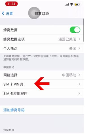 冷水滩苹果14维修网分享如何给iPhone14的SIM卡设置密码 