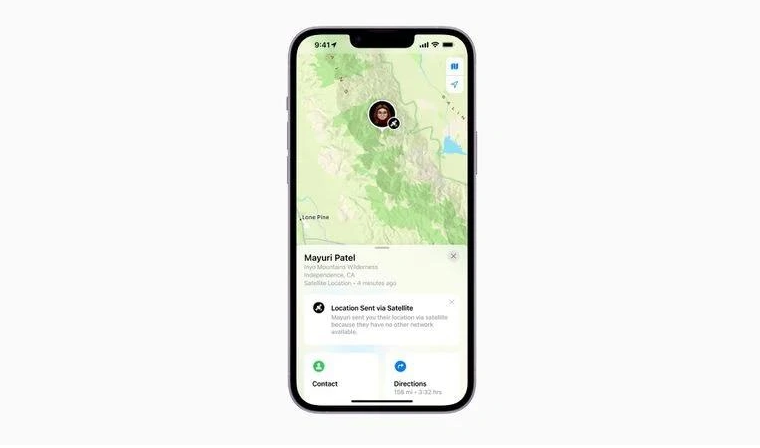 冷水滩苹果14维修分享iPhone14系列中 FindMy功能通过卫星分享位置方法教程 